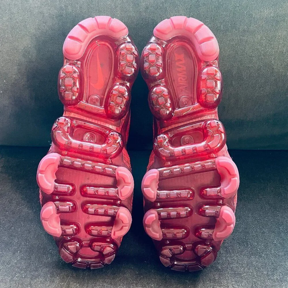 Nike Air VaporMax Moc 2 iD factory custom Red LaceLess Women's 10 US 42 EUR - Picture 8 of 9